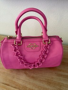 Love Moschino Iguana Embossed Top Handle Bag